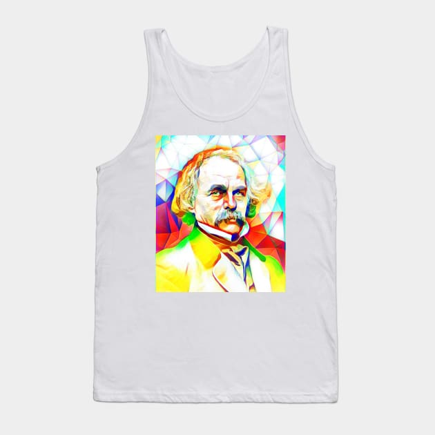 Nathaniel Hawthorne Colourful Portrait | Nathaniel Hawthorne Artwork 11 Tank Top by JustLit